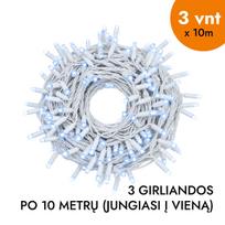 Lauko ir vidaus girlianda (šaltai baltos LED lemputės) 30 m PROLED balta