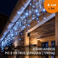 Lauko girlianda varvekliai (šaltai baltos LED lemputės) PROLED IP67 20m