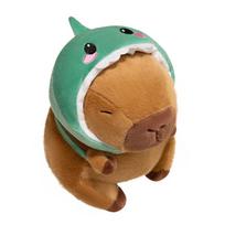 22/28/38CM mielas kapibaros pliušinis žaislas, imituojantis kapibarą, kostiumas, kiaulės dinozauras, viščiukas, „SharK“ lėlė, graži dovana 22cm gray