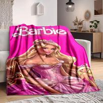1 vnt. Barbie lėlės pledas Poliesterio pluoštas, visų sezonų komfortas sofai, lovai, biurui, automobiliui, stovyklavimui, idealus namų dekoras ir dovana, biuro komfortas 130x150cm purple