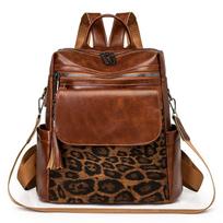 Spring new retro leopard print fashion women's backpack large capacity backpack women's backpack ruda