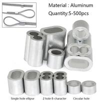 5-500Pcs Aluminium Crimping Loop Sleeve, Aluminum Ferrules Cable Crimp Sleeves for Wire Rope Stopper, Sturdy  Accessories M1 200pcs Oval