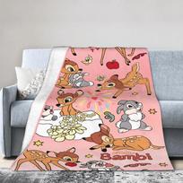 Bambis ir Draugai Flanelinis pledas Žieminis Minkštas Šiltas Mėtomasis pledas Berniukui Mergaitei Svetainei Juokingas Lovatiesė Sofos Lovo Dangalas 75x90cm