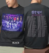 STYX 2026 Tour Dates Double Sided T-Shirt S blue