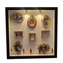 Shadow Box Frame Kit Interchangeable Shadow Box Diy Mini Museum Silhouette Box Kit with Light Custom Photo for Anniversary (Black,XXL) juoda