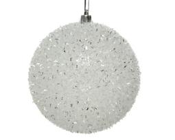 Kalėdinis burbulas, baltas, 10 cm