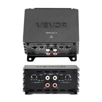 VEVOR Automobilinis garso stiprintuvas, 4 kanalų tiltuojamas automobilinis stiprintuvas, daugiafunkcis D klasės stereo stiprintuvas, maks.. 4 x 110W prie 4 Omų / 4 x 160W prie 2 Omų 11.1 x 11 x 4.9 cm