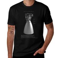SpaceX Raptor Engine  SpaceX Starship TShirt Fashion Pattern Printed Tee Shirt 3XL black