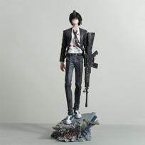 30cm Anime Pistoletas Velnias Aki Hayakawa Veiksmo Figūrėlės PVC Standartinė Versija Modelis PC Dėklo Stalo Dekoracija Kolekcijos Statulėlė Dovanos gray