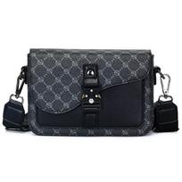 High-End Men's Stylish Crossbody Bag PU Leather Sling Bag Minimalist Business Shoulder Bag Perfect for Daily Commute Travel gray