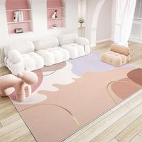Modern Minimalist Carpets for Living Room Large Area Bedroom Decor Abstract Carpet Home Pink Floor Mat Non-slip Cloakroom Rug 120x160cm(46x62in)