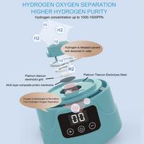 Hydrogen Water Pitcher 1.5L SPE PEM Technology LED Touch Display 1500PPb Hydrogen Rich Water Maker Machine white