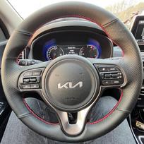 Skirta Kia K5 Sportage 4 KX5 2016 2017 Rankomis siūta neslystanti juoda originali r61 odos automobilio vairo apdaila gray