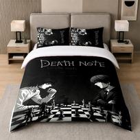 3Pcs Bed Set,Death Note 1 Duvet Cover and 2 Pillowcases, Printed Bedding Decor For Guest Room 140cmx200cm