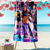 Kpop Demon Hunters Beach Towel Suitable for Various Scenarios Such As Kitchen, Bathroom and Beach Swimming 70cmx140cm(27x55inch)