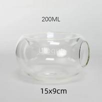 Glass Creative Innovative UFO Dry Ice Cuisine Tableware bowl Luxury Hotel Dishes Salad Bowls Molecular Food Dishes Artistic dish white