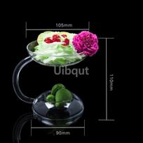 Glass Creative Innovative UFO Dry Ice Cuisine Tableware bowl Luxury Hotel Dishes Salad Bowls Molecular Food Dishes Artistic dish