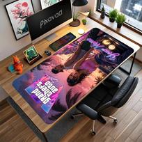 Grand Theft Auto Personalized Name Mouse Pad Keyboard Pad Computer Desk Keyboard Mat Non-Slip Rubber Bottom Office Desk Accessory 30cmx60cm brown