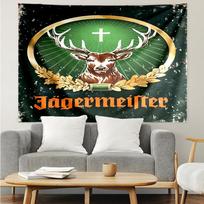 1PC Jägermeister: The Spirit Of Tradition Tapestry, Unique Design Tapestry, Suitable for Bedroom,Livingroom, Playroom,Heartwarming Holiday Gifts 100cmx150cm gray