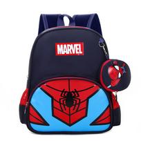 Spiderman vaikiška kuprinė su kvėpuojančiu vandeniui atspariu nailonu mokyklai ir žaidimams Navy Blue SpiderMan red