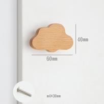 4 Natural Wood Furniture Knobs, Drawer Pulls, Cabinet Handles, Wardrobe Accessories, Easy