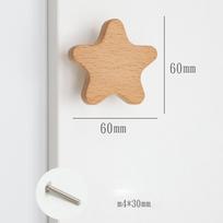 4 Natural Wood Furniture Knobs, Drawer Pulls, Cabinet Handles, Wardrobe Accessories, Easy