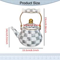 Elegant Enamel Teapot with Heat-resistant Handle, Suitable for All Types of Stoves, Ideal 2.5L