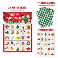 Reward Stickers Christmas Bingo Game Educational Bingo Toys Set  Kids/Adults 37Cards/Set