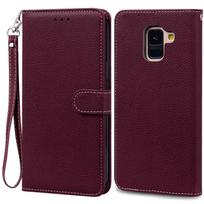 A8 Plus dėklas Samsung Galaxy A8 2018 dėklui A530F SM-A530F Piniginė Flip odinis dėklas Samsung A8 Plus 2018 A8+ A730F dangteliui A8 2018 A530F black