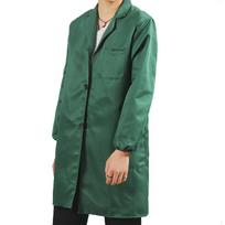 Unisex Mėlynas laboratorinis chalatas: Overlock ilgas chalatas, aštuonių spalvų, pritaikomas su spauda/siuvinėjimu, idealus mašinų remontui ir tvarkymui. XL žalia