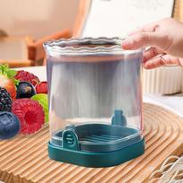 Stainless Steel Slicing Cups With Push Plate Fruit And Vegetable Food Quick Slicer Quick Making Salad Kitchen Slicing Tools gray