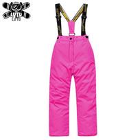 Vaikų vandeniui atsparus slidinėjimo kostiumas: Šilta, Vėjui atspari ir Madinga berniukams ir mergaitėms Size 14 (Height 148-157 CM) pink
