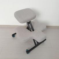 Ergonomiška klūpėjimo kėdė ir meditacijos suolas pagerintai laikysenai gray