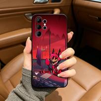 H-Hazbin Hotel-A-Alastor Phone Case For Samsung S25,S24,S21,S22,,Plus S23,S30,Ultra,S20,Fe,Lite,Black Soft Silicone Samsung S225G red