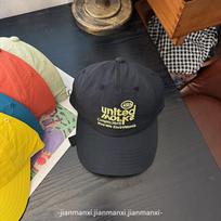 Real shot korean letter design quick-drying face-slimming travel baseball cap student hat adjustable gray