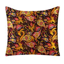 100% Silk Pillowcase Floral Both Sides Silk Pillow Case Cover Zipper Throw Pillow Cushion Multicolor 45x45cm orange