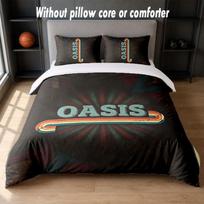 Oasis Design Lova Patalynės Komplektas 1 Antklodės Užvalkalas + 2 Pagalvių Užvalkalai Minkšti Kvėpuojantys Namų Ūkio Patalynės 135cm*200cm