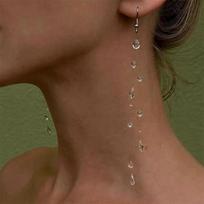 Krištolinis rasos lašo karoliai Rankų darbo rasos lietaus auskarai Vandens lašo auskarai Papuošalų dovanos Earring A brown