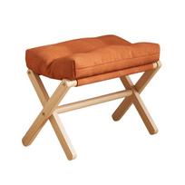 Cotton-filled Cushion Footstool Solid Wood Folding Stool Shoe Changing Stool  Under Desks style4