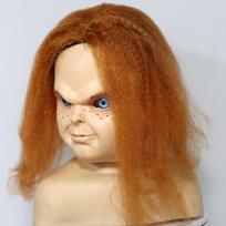 Chucky lėlės latekso kaukė siaubo kostiumo aksesuaras Helovino vakarėlio Cosplay suaugusiųjų unisex Image Color brown