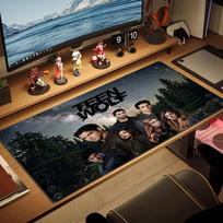Teen Wolf Color Mouse Pad Large Gaming Table Cushion Non-slip Laptop Tablet Big Mousepad XXL Mat Mini PC Playmat With Lock edge 30cmx60cm(11.8x23.6inch) brown