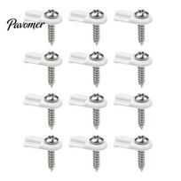 Langų tinklelio remonto dalys, spaustukai, laikikliai su varžtais rėmui, nailoninio tinklelio laikikliai, keičiami, patvarūs tvirtinimai, apsauginiai langai ir 12pcs balta