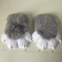 Two-Dimensional Cat Paw Winter Gloves: Cute Cartoon Style for Female Students pilka