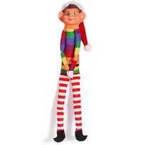 Christmas Long-Nose Elf Doll: Shelf Ornament with Long Legs