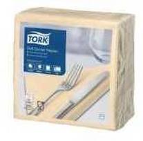 Servetėlės Tork 39x39 cm 3 sluoksnių smėlio spalvos, 12 pakuočių x 100 vnt./kartono