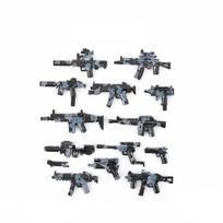 Antrojo pasaulinio karo kariniai konstravimo kaladėlės Suderinamos kareivių figūrėlės Ginklai Pistoletai Dovanos Įrangos priedai M4 AK47 serija MOC Mini kaladėlės black