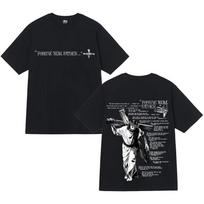 Tėvas Biblija Jėzus Atleisk Jiems Grafika Marškinėliai Vyriški Drabužiai Medvilnė Laisvalaikio Per didelis Aukštos kokybės Marškinėliai Streetwear Laisvi Marškinėliai 4XL gray