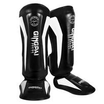 Gingpai Thicker Boxing Shin Guards Protection Leggings Equipment Martial Arts Muay Thai Legs Taekwondo Feet Ankle Protectors S juoda