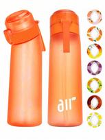 1 vnt. naujas 800 ml/27 oz nešiojamas sportinis vandens buteliukas, su komplekte esančiu 1 vnt. atsitiktinio skonio vaisinio gėrimo kapsule (0 cukraus, 0 kalorijų) 0.8L oranžinė