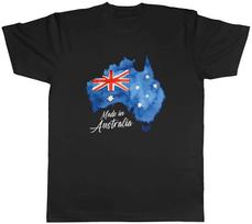 Made in Australia Mens T-Shirt Aussie Australian Map National Pride Tee Gift XXXL blue